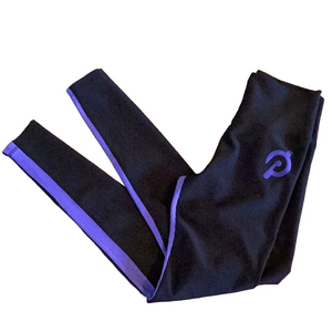 Peloton Show Up Rib Leggings, black and periwinkle . Women’s size Medium